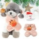 thumbnail image 3 of Bufanda para mascotas, decoración de alce y Papá Noel, pañuelos para perros y gatos de poliéster para mantener el calor, accesorios para mascotas, 3 of 3