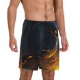 thumbnail image 2 of Fotbe Glowing Snake Dark Forest Pantalones Cortos de Pijama para Hombre, Ropa de Dormir, Pantalones de Pijama Cortos para Hombre-Medium, 2 of 6