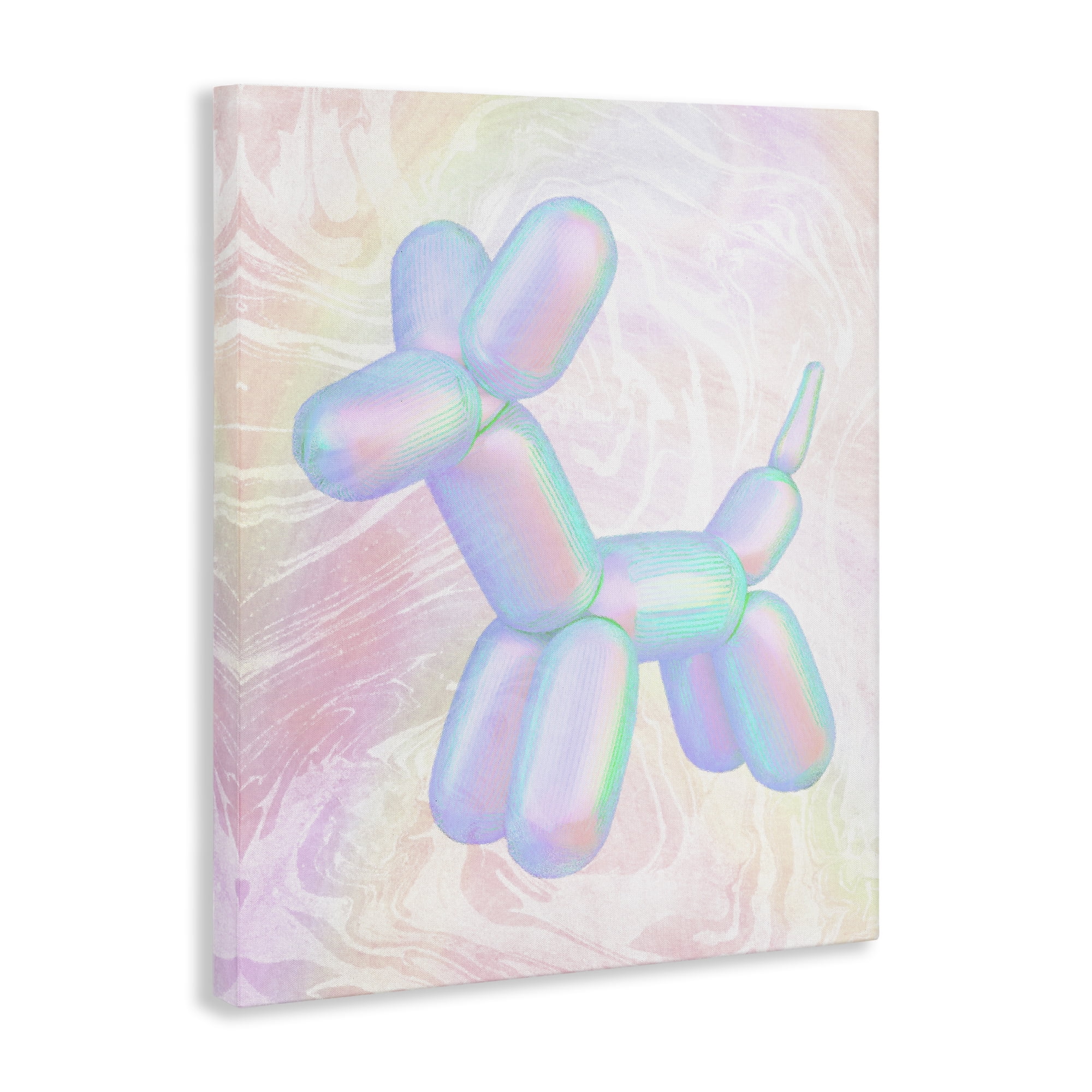 Stupell Industries Pastel Balloon Animal Abstract Painting Wrapped Canvas Art Print Wall Art, 16 x 20