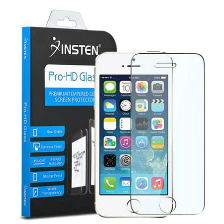 Insten Tempered Glass Screen Protector LCD Guard For Apple iPhone SE 5 5S (Best Place To Fix Iphone 5 Screen)