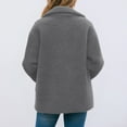 thumbnail image 2 of Mifsaly Maternity 2 In 1 Fuzzy Fleece Jacket Women Zip up Thick Warm Winter Coat Pregnant Thermal Teddy Coats Cold Weather Baby Wearing Outerwear with Pockets Dark Gray XXL, 2 of 7