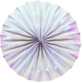 thumbnail image 5 of Iridescent Paper Fans Party Decoration 14" in x 14" in 3 Count by Way to Celebrate, 5 of 5