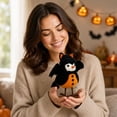 thumbnail image 5 of Halloween Bird Fall Decor, Spooky Plush Bird Decoration Standing Bird Figurine Tabletop Tiered Tray Decor Home Rustic Farmhouse Gifts, 5 of 6