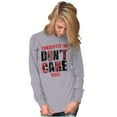 thumbnail image 4 of Currently In Dont Care Mode Funny Plus Size Long Sleeve Graphic Tee Shirt Brisco Brands 2X, 4 of 5