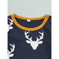 thumbnail image 5 of Seyurigaoka Unisex Baby Long Sleeve Romper, Deer Head Print Jumpsuit with Front Pocket, 5 of 8