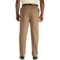 thumbnail image 2 of Oak Hill by DXL Men's Big and Tall Premium Stretch Pleated Twill Pants, Latte, 48W X 34L, Long Rise, 2 of 8