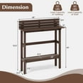 thumbnail image 3 of Costway 48" Outdoor Bar Table with Storage Shelf & Adjustable Foot Pads for Hot Tub Brown, 3 of 10
