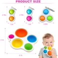 thumbnail image 2 of HTOOQ 4 Pcs Simple Fossette Fidget Jouet, Jouets Sensoriels Simples, Jouets à Main Soulagement du Stress - -, 2 of 7