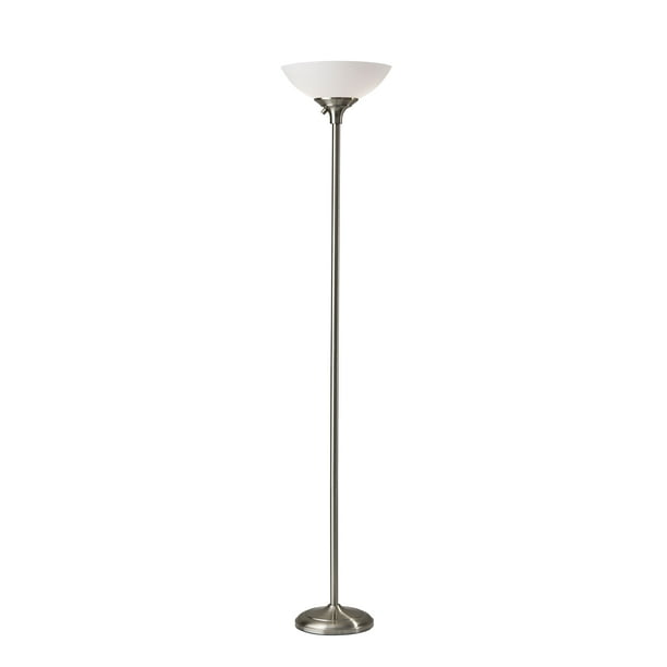 Adesso Glenn 300w Torchiere Floor Lamp Brushed Steel Com Adesso Glenn 300w Torchiere Floor Lamp, 300 Watt Floor Lamp