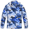 thumbnail image 2 of Tyhengta Men's Waterproof Ski Jacket Warm Winter Snow Coat Mountain Windbreaker Hooded Raincoat Camo4 Gray/Blue XXXL, 2 of 8