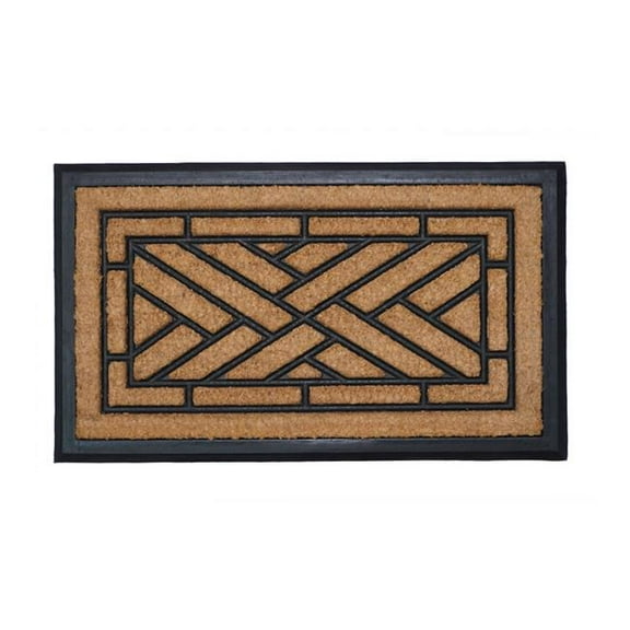 18 x 30 in. Geometric Rectangular Doormat, Multi Color