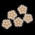 thumbnail image 4 of 5 Piezas Cluster Pearl Flower Pearl Diamante Crystal Rhinestone Botones Adornos Flatbacks Apliques Para Decoración Invitación De Boda Funda Para Teléf SOLEDAD Ornamento de la perla, 4 of 8