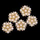 thumbnail image 4 of 5 Piezas Artesanales de de Cristal Rhinestone Botón Flor Flatback Adorno, 4 of 8