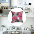 thumbnail image 5 of BANET Throw Pillow Cover Set of 2, Vibrant Colored Free Hand Drawing Style , Decorative Square Covers for Couch Bed &amp; Sofa,Hot Pink Black Grey 18x18in, 5 of 7