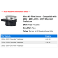 thumbnail image 2 of Mass Air Flow Sensor - Compatible with 2002 - 2004, 2006 - 2009 Chevy Trailblazer 2003 2007 2008, 2 of 2