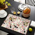 thumbnail image 4 of Chihuahua and Pioneer Flower Summer Placemats Table Placemats Set Of 4-Linen Kitchen Washable Placemats Table Mats 11.8"x17.7"Non-Slip Heat Resistant, 4 of 6