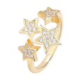 thumbnail image 1 of Plata Retro Anillo de Estrellas Multicapa Anillo de Rhinestone Elegante Anillo de Estrellas Ajustable Abertura para Mujeres Niñas, 1 of 5