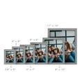 thumbnail image 2 of Grooved 3.5 in. x 5 in. Grey Picture Frame Set (Set of 4), 2 of 6