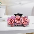 thumbnail image 3 of Farfi Hair Claw Grace Non-slip Handmade Exquisite Elastic Spring Strong Hold Hair Styling Flower Plastic Hair Clip Hair Accessories (Khaki), 3 of 13