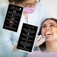 thumbnail image 6 of Boutique Marketing LLC Tooth Gem Aftercare Instructions Cards  50 Pack  Size 2x3.5 inches inch Business Card  Wallet Sized Black with Rosey Pink Design, black, white, pink, 6 of 9