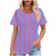 thumbnail image 1 of Tops Cortos para las Mujeres Cuello Redondo Suelto Impreso de Manga Corta, Tops Sueltos para las Mujeres, 1 of 4