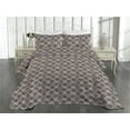 thumbnail image 2 of Ambesonne Boho Quilted Coverlet 3 Pcs, Swirly Abstract Etnnic Motifs, Queen Size, Warm Taupe and Slate Blue, 2 of 4