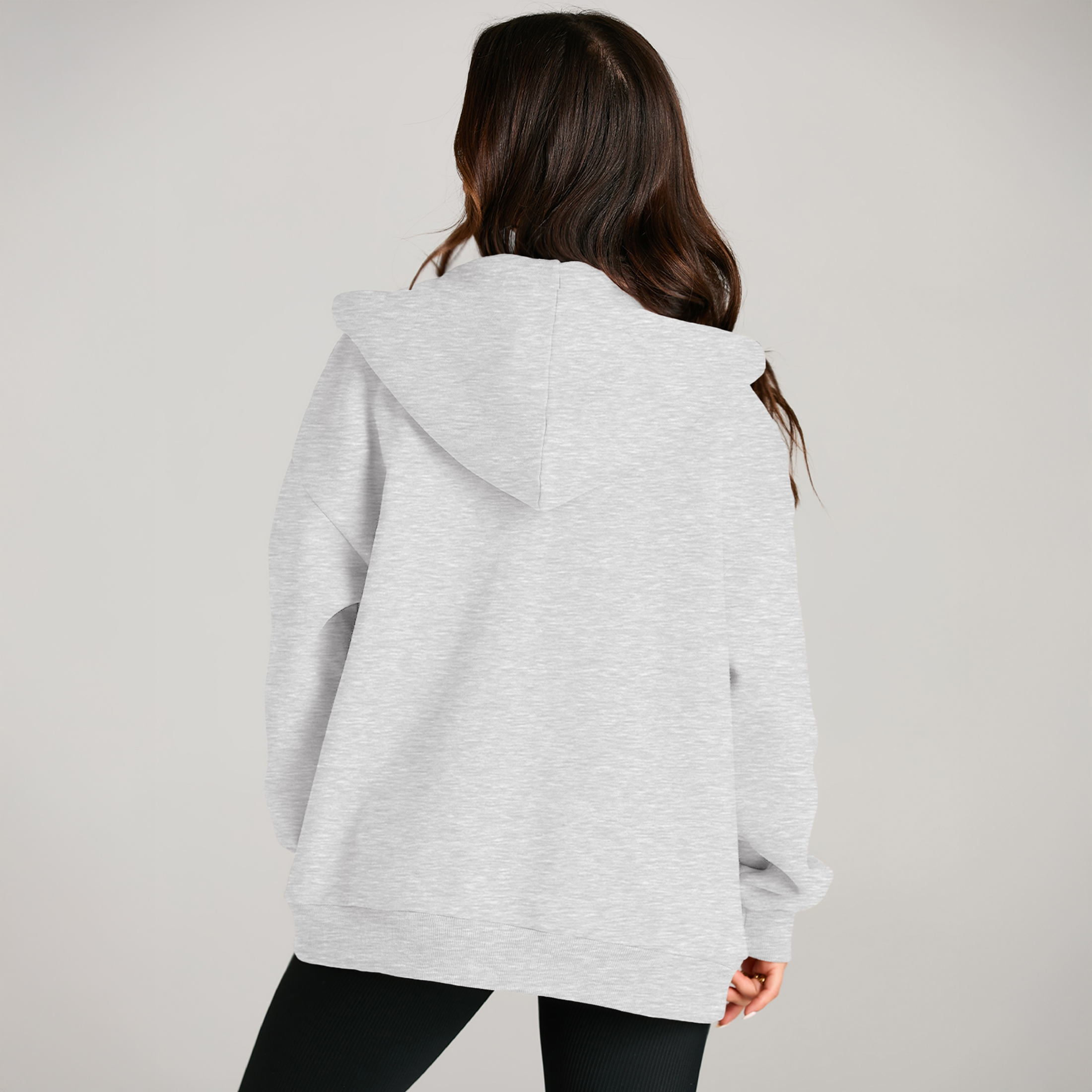 SUNBS Women's Oversized Zip-Up Fleece Hoodie photo 6