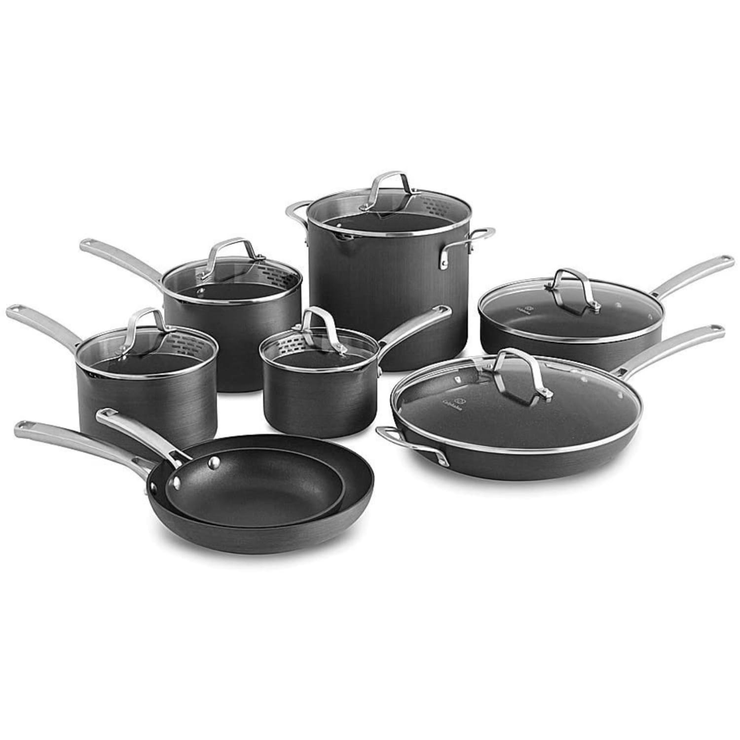 Select By Calphalon Hard-Anodized Nonstick Pots and Pans, 14-Piece Cookware Set