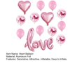 thumbnail image 7 of 1 Set Heart Balloon Inflatable Conjoined Aluminum Foil Happy Valentine's Day Love Letter Balloons Decor for Holiday-A, 7 of 7