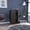 Black, variant on 32" H Carbon Espresso Bar with Central Vertical Division | Perfect for Wine Cellars, Organizes Bottles Effectively