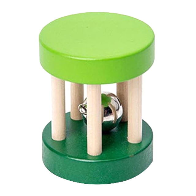 Agiferg Musical Instruments Toys 1PC Wooden Musical Instruments Toys Color Cage Hand One Bells