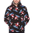 thumbnail image 2 of Bingfone Surfing Santa Men's Drawstring Hoodie Long Sleeve Pocket Sweatshirts-3X-Large, 2 of 6