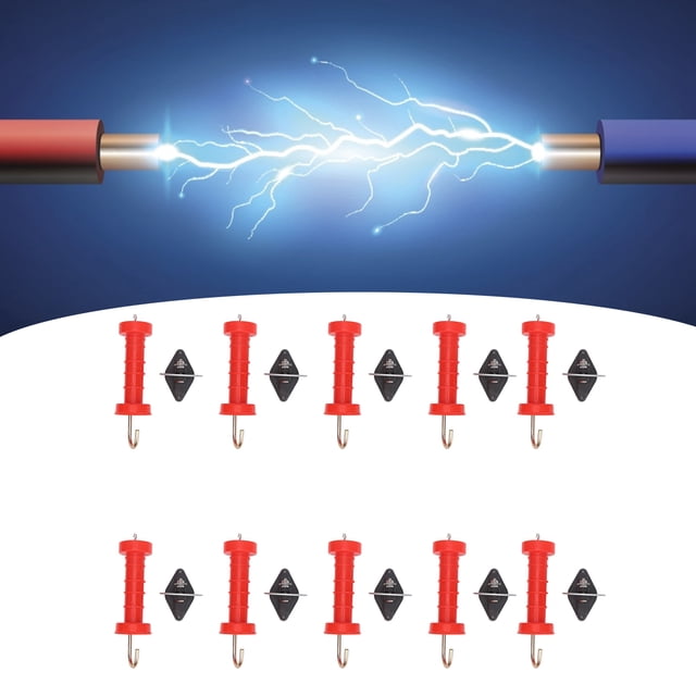 De la Cerca aislado, de la Puerta de la Puerta Manija de la Cerca Eléctrica 10 piezas para exteriores para profesionales