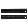 thumbnail image 1 of Unique Bargains Aluminum Alloy Straight Ruler, 20cm, Black, 2 Count, 1 of 5