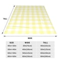 thumbnail image 3 of Fotbe Lemon Yellow Checkboard Manta de Franela Acolchonada con Estampado, Súper Suave y Esponjosa, Extra Grande para Sofá, Cama, Uso Todo el Año-80"x60", 3 of 7