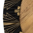 thumbnail image 5 of Ambesonne Art Deco Fitted Round Tablecloth, Geometric Repetition Print, 45"- 56" Diameter, Pale Mustard and Dark Grey, 5 of 5