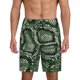 thumbnail image 1 of Balery Green Snakeskin Pantalones cortos de pijama de punto de algodón para hombre con cinturilla y bolsillos-Medium, 1 of 6