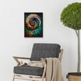 thumbnail image 2 of Bright Multicoloured Ammonite Fossil Artwork Framed Wall Art Print A4, 2 of 4