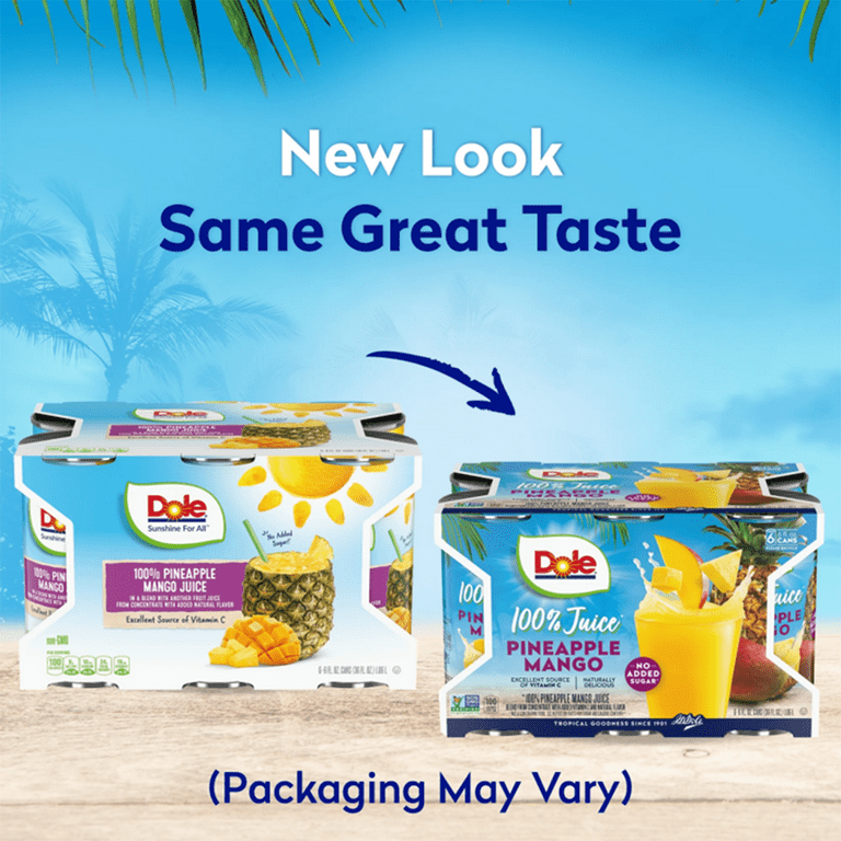 Dole Pineapple Mango 100% Fruit Juice Can, fl oz Natural