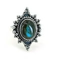 thumbnail image 5 of Navya Craft Labradorite Oval 925 Sterling Silver Handmade Women Statement Ring Size 11.5, 5 of 5