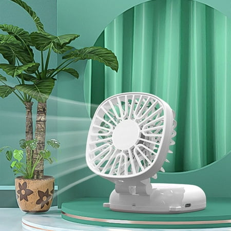 

VOAVEKE New Usb Handheld Fan- Reversible Base- Vertical Blowing- 3 Wind Speeds- Mini Desktop Rechargeable Brushless Folding Easy Storage Small Fan