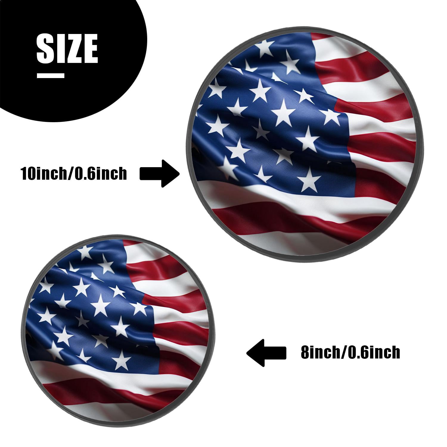 Stove Burner Covers 4 Pcs for Home Decor Cooktop Decorative ,Closeup of ruffled American flag Drawing, Round Electric Stove Burner Covers 8Inch And 10Inch