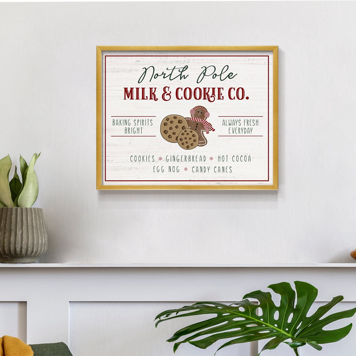 Milk and Cookie Co by Natalie Carpentieri - Restickable Framed Giclée Print