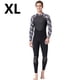 thumbnail image 3 of DivaSail Wetsuits Buceo Traje de buceo Hombre y traje de mujer Manga larga Pantalones largos Cuerpo completo Traje de baño completo Deportes transpirables Pieles de buceo Hombres negro / blanco 【XL】 seitruly OD003283-04, 3 of 7