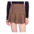 thumbnail image 2 of Free People Womens Ruffle A Line Mini Skirt, Green, Medium, 2 of 4