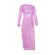 thumbnail image 2 of Txlixc Vestido de mujer, vestido transparente de manga larga (verano), S / M / L Txlixc moda, 2 of 6