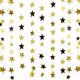 thumbnail image 1 of Guirnalda de estrellas, 5 piezas de guirnalda de papel dorado de 65 pies con purpurina, guirnalda de estrellas colgante, decoraciones para fiestas de cumpleaños, vitrinas o puertas, 1 of 5
