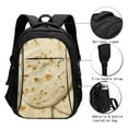thumbnail image 3 of Balery Taco Tortillas Mochila con carga USB para hombre y mujer - Mochila impermeable y antirrobo para laptop con puerto USB para viajes, trabajo, 3 of 7