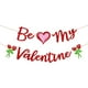 thumbnail image 1 of Pancarta roja brillante de San Valentín "Sé mi Valentín", decoración colgante de pared con forma de corazón de rosas rojas para San Valentín, letrero con letras de San Valentín, decoración para repis, 1 of 4