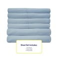 thumbnail image 4 of Juego de sábanas Sweet Home Collection Queen Blue Misty, 6 piezas, 4 of 7
